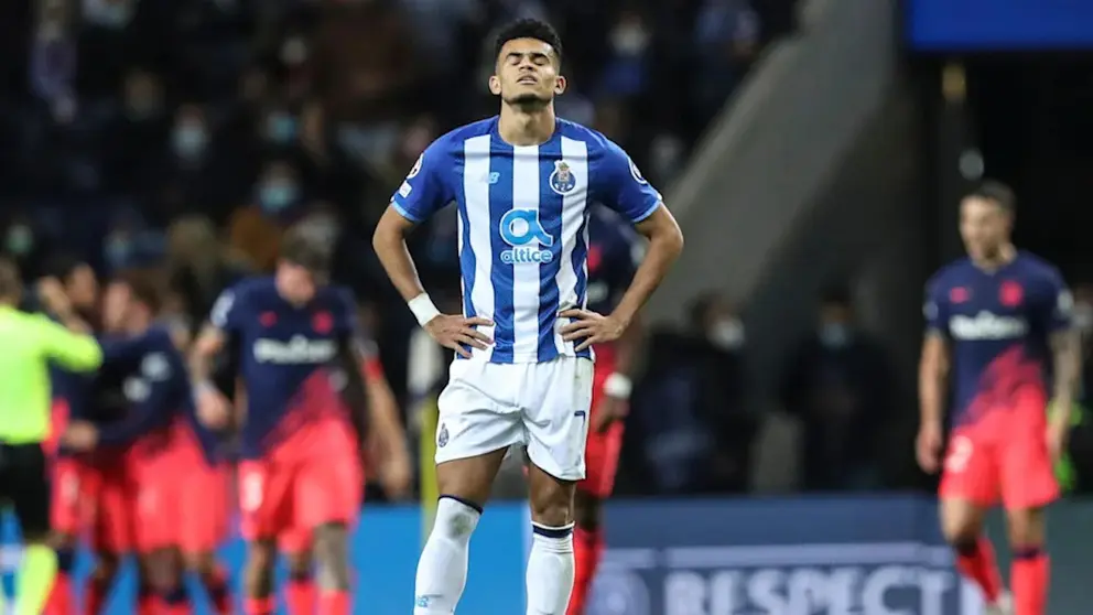 El colombiano Luis Díaz, con su equipo el Porto. EFE
