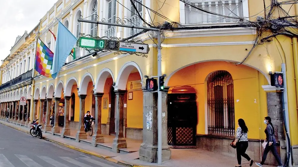 Las oficinas de la Alcald&iacute;a de Cochabamba, en la Plaza 14 de Septiembre. OPINI&Oacute;N