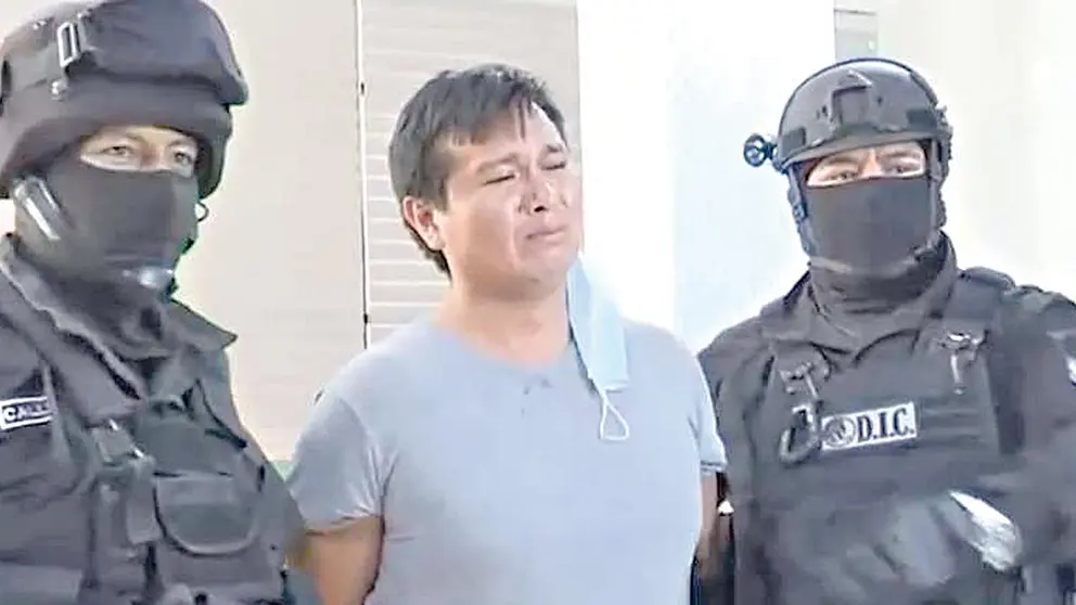 El hombre sentenciado por feminicidio e infanticidio en Santa Cruz. UNITEL