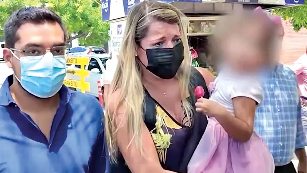Maricruz Ribera, esposa de Luis Revilla. CAPTURA BTV