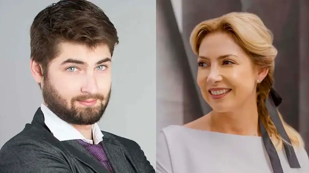 El youtuber El Presto (i), la primera dama de Argentina.