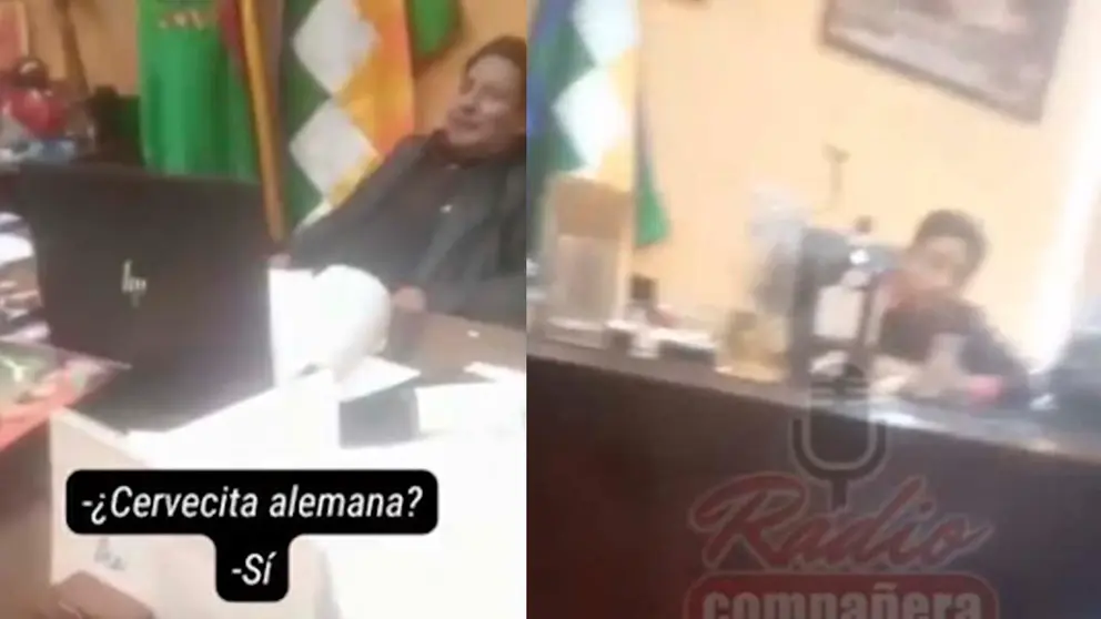 Capturas de video del Gobernador en su despacho. Erbol y Radio Compa&ntilde;era