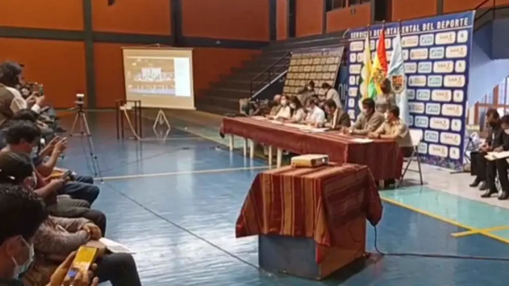 Inicia COED en el coliseo Evo Morales. Captura RKC
