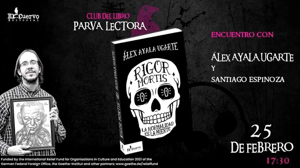Afiche de un nuevo encuentro de la Parva Lectora, en esta ocasión, con Álex Ayala. EL CUERVO