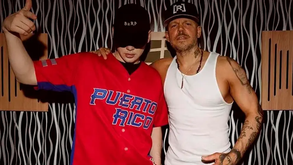Bizarrap y Residente en la "session#49".