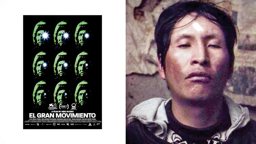 Afiche promocional y un fotograma de la película del director Kiro Russo. SOCAVÓN