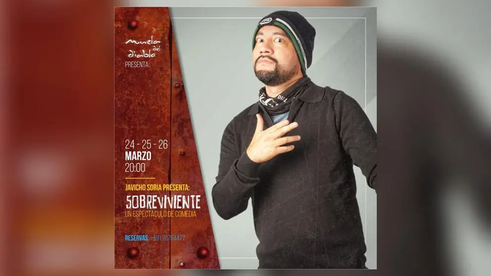 Afiche del espect&aacute;culo de Javicho Soria.
