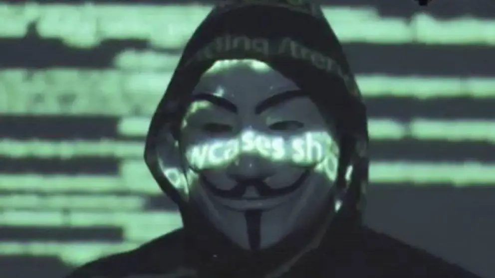 El famoso Anonymous, conocido por hackear. MONITOREAMOS