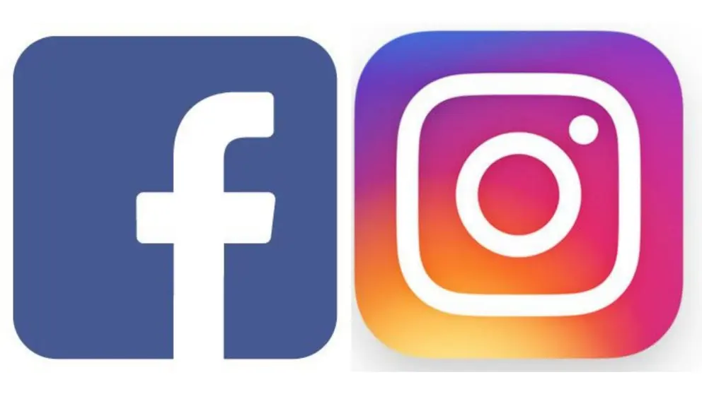 Logos de las redes sociales Facebook e Instagram. ARCHIVO