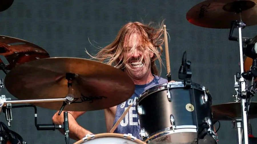 El baterista Taylor Hawkins durante su &uacute;ltimo concierto en Buenos Aires.        EL CULTO