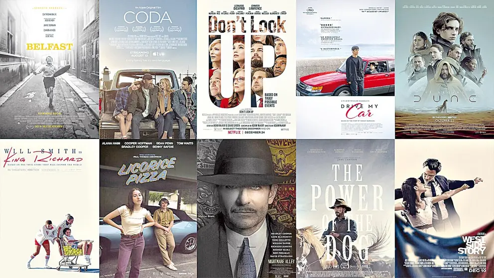 Las 10 cintas nominadas a mejor película para los Oscar.         LA TIMES