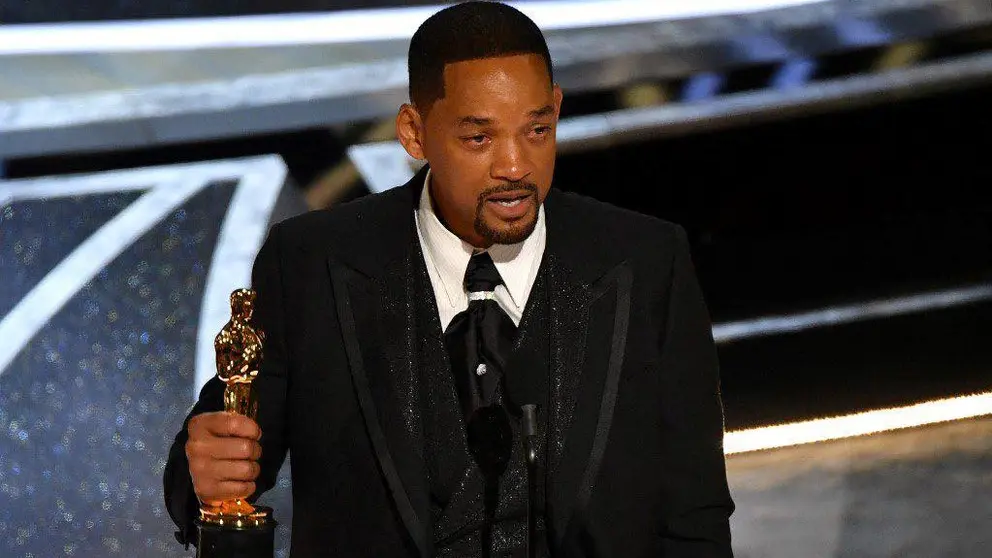 Will Smith recibiendo su Oscar.       CAPTURA DE PANTALLA