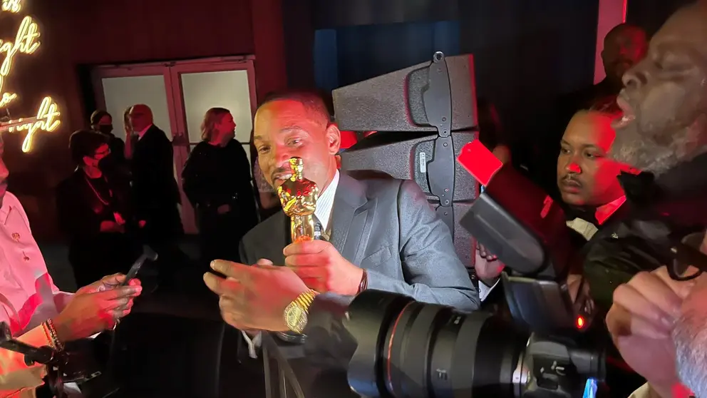 El actor Will Smith durante la fiesta organizada por Vanity Fair postoscar.          MARC MALKIN