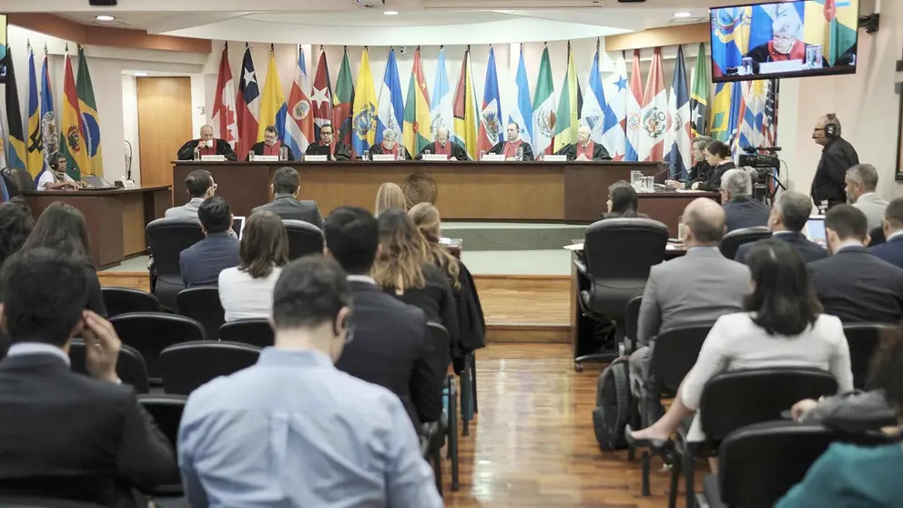 Fotografía de archivo de una sesión de la Corte Interamericana de Derechos Humanos (CorteIDH). EFE