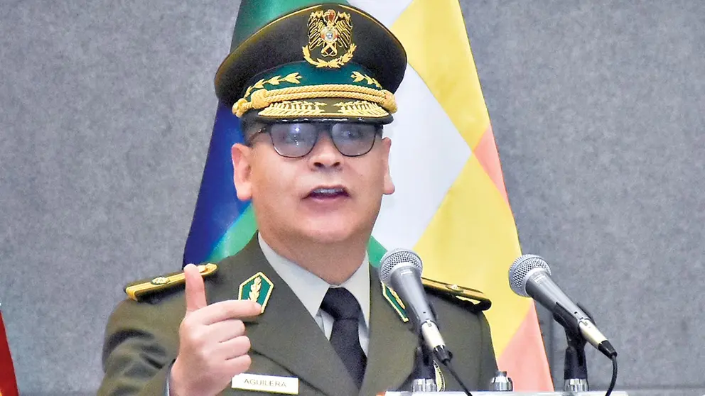 El comandante General de la Policía, Jhonny Aguilera. APG