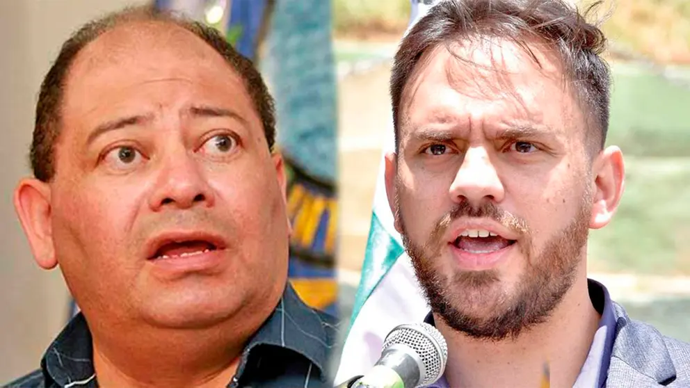 El exministro Carlos Romero (i) el ministro de Gobierno, Eduardo Del Castillo (d).