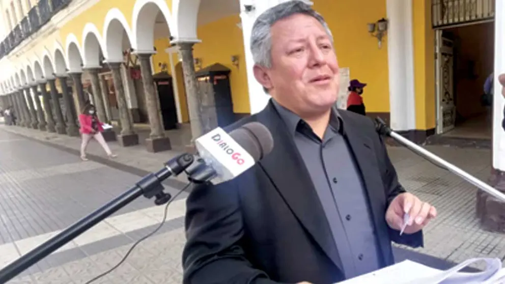 El presidente de la ANDEB, Henry Nogales, este martes. MELISS AREVOLLO