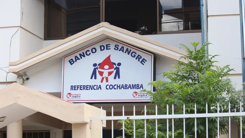 Una parte de la facha del Banco de Sangre de Cochabamba. CR&Eacute;DITO: ARCHIVO