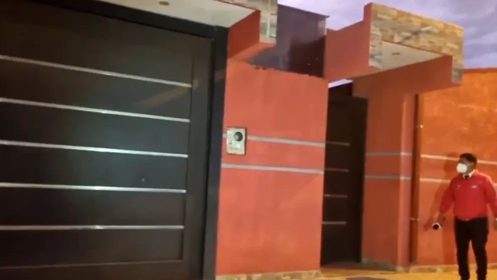 La vivienda del teniente coronel Ra&uacute;l Cabezas en la capital cruce&ntilde;a. Foto: captura video