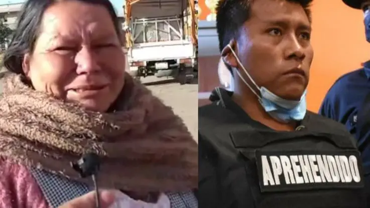 Atilia, madre de Jhenny, la joven madre victimada en Quillacollo. Del otro lado, Sergio H., presunto feminicida. DICO SOL&Iacute;S