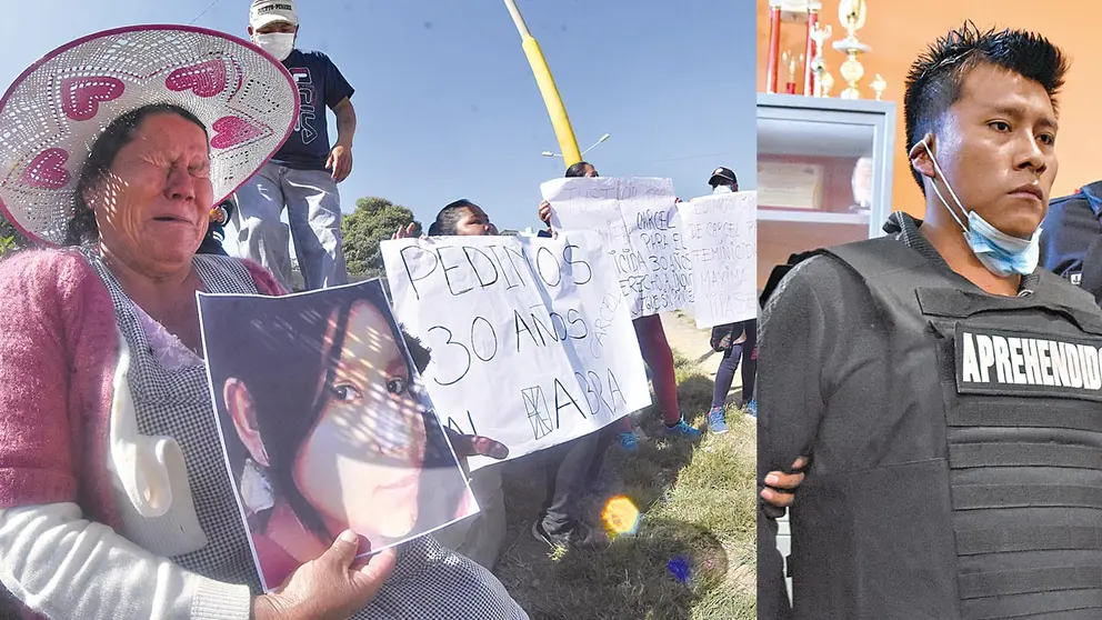 La familia de Jhenny, víctima de feminicidio, pide justicia. Sergio Erick Huallpa es presentado como autor del crimen. DICO SOLÍS