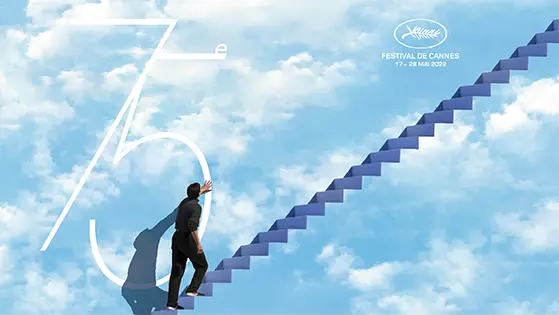 El afiche oficial de la 75ava edici&oacute;n del Festival de Cannes.