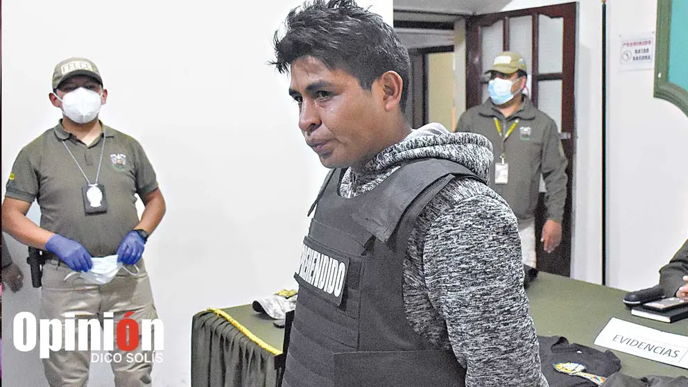 Presentan al falso policía sindicado de violar a varias menores de edad en Sacaba. DICO SOLÍS
