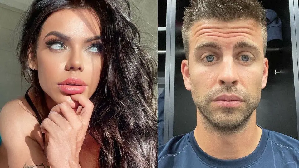 La modelo brasile&ntilde;a Suzy Cortez (i) y Gerard Piqu&eacute;. REVISTA FAMA