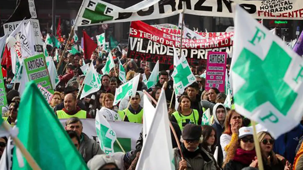 Sobre protesta. EFE