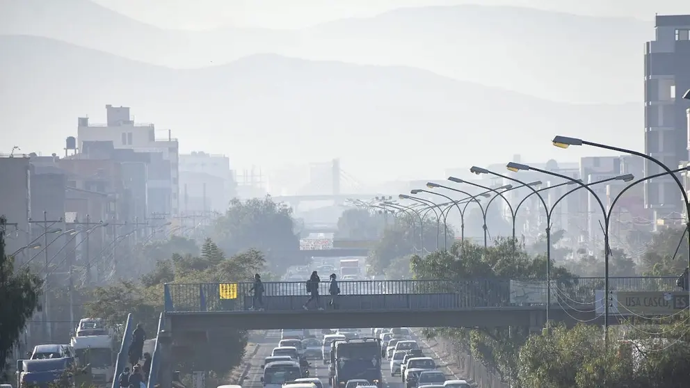 Una vista general de la ciudad en la avenida Blanco Galindo.