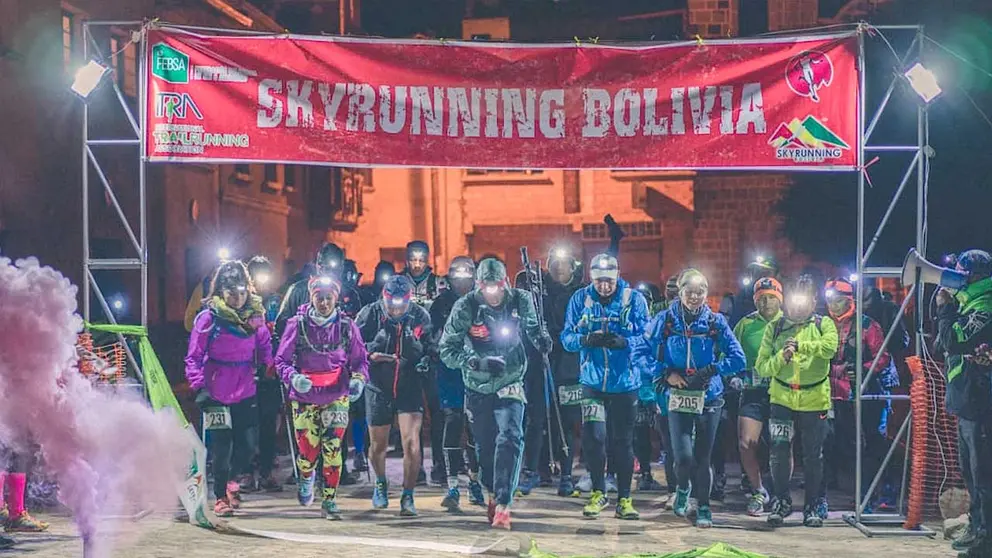 La partida de un torneo de Skyrunning. CRÉDITO SKYRUNNING BOLIVIA