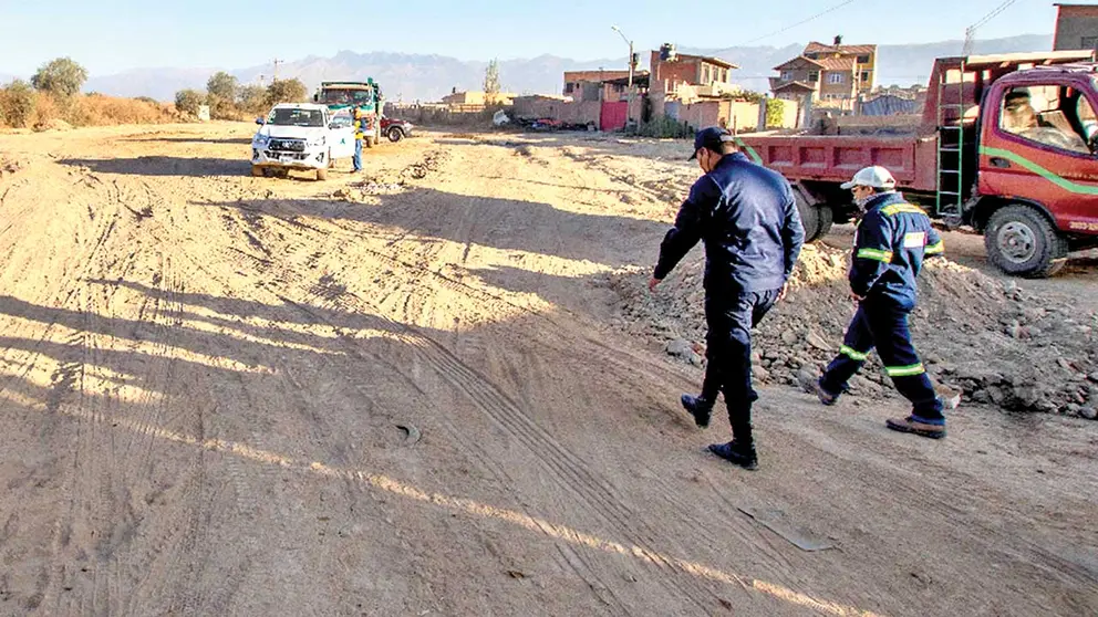 Una de las vías en el que se realizan trabajos. ALCALDÍA DE COCHABAMBA