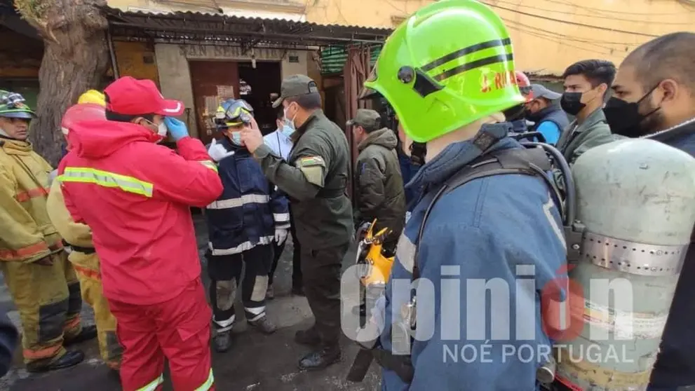 El operativo montado en el penal de San Sebasti&aacute;n Varones, tras el siniestro. NO&Eacute; PORTUGAL