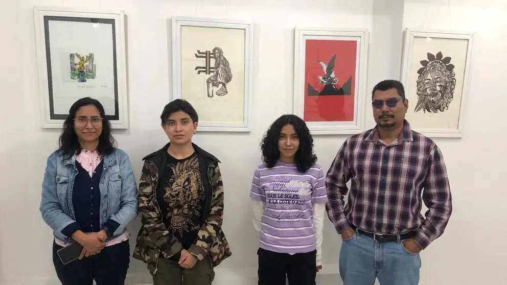 Los artistas mexicanos Vanessa Soz, Constanza Revilla, Scarlett Mart&iacute;nez y Octavio Mart&iacute;nez.       CAIO RUVENAL