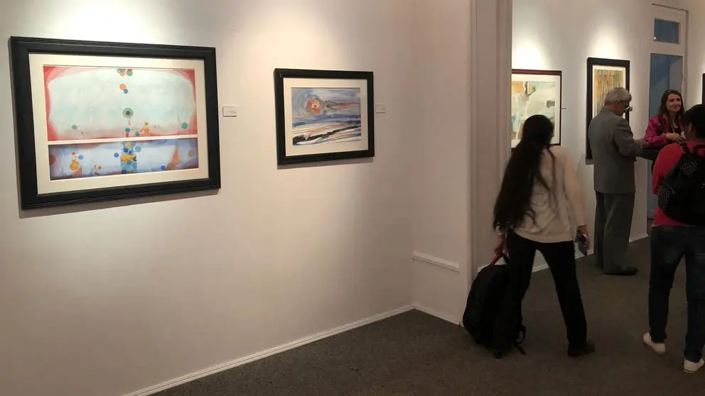 La exposici&oacute;n de la Segunda Bienal de la Acuarela.    ARCHIVO