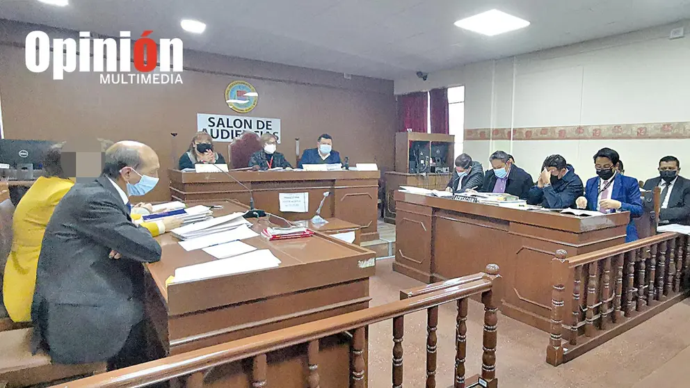 La sala donde se realiza el juicio contra la vocal por la liberaci&oacute;n de un feminicida. OPINI&Oacute;N