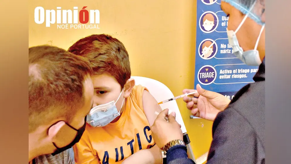 Los ni&ntilde;os se hacen vacunar en los centros de salud. NO&Eacute; PORTUGAL
