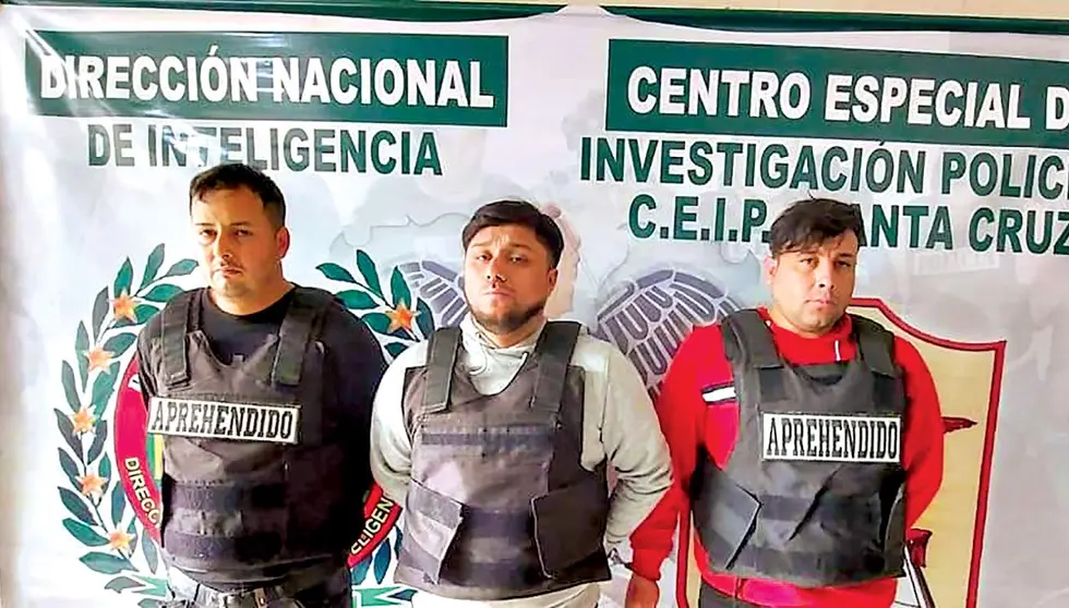 Integrantes de la banda delictiva de nacionalidad chilena. MINISTERIO DE GOBIERNO.