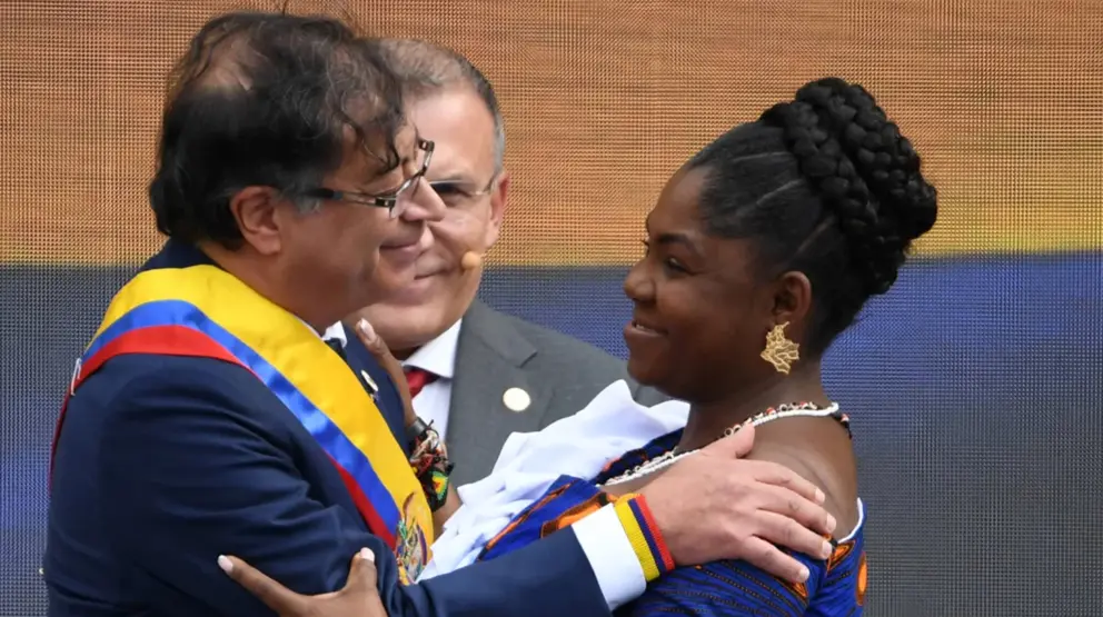 Gustavo Petro y Francia M&aacute;rquez ya son presidente y vicepresidenta de Colombia. INFOBAE