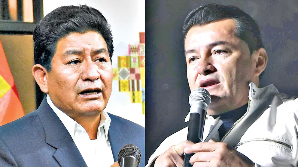 El ministro de Obras P&uacute;blicas, Servicios y Vivienda, &Eacute;dgar Monta&ntilde;o y el alcalde cruce&ntilde;o Jhonny Fern&aacute;ndez. ARCHIVO