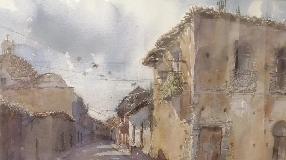 Una obra de Rina Mamani que es parte de la exposici&oacute;n. OPINI&Oacute;N