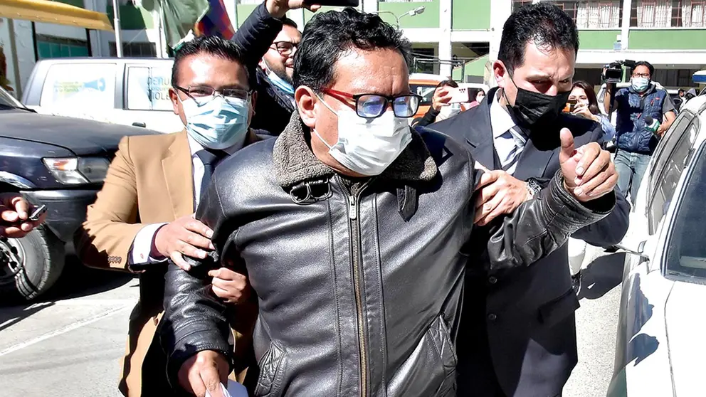 El empresario en instancias policiales. APG