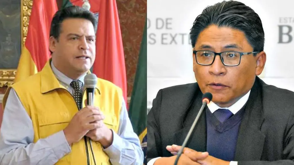 El exalcalde de La Paz, Luis Revilla (i) y el ministro Iv&aacute;n Lima (d). ARCHIVO