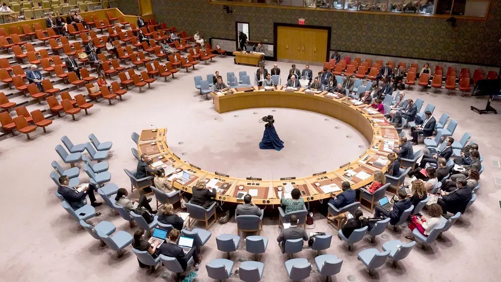 El Consejo de Seguridad de Naciones Unidas celebra una reunión, convocada por Rusia, relacionada con los combates cerca de la planta nuclear de Zaporizhzhia, en el sur de Ucrania, este 23 de agosto de 2022. EFE