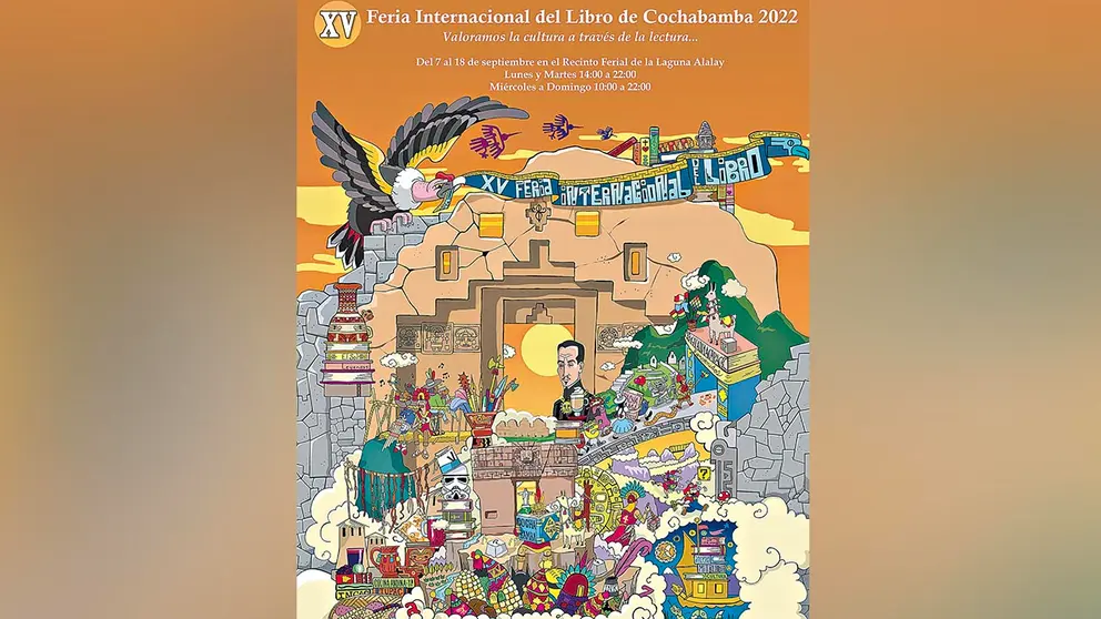 Imagen oficial de la 15ava edición de la Feria Internacional del Libro de Cochabamba (FILC). ALEX URQUIDI