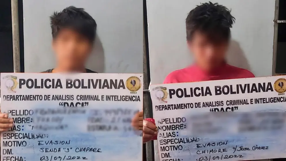 Renzo M. y Freddy F.,internos de la c&aacute;rcel de San Pedro que se dieron a la fuga de dicho penal el pasado 30 de agosto. RRSS