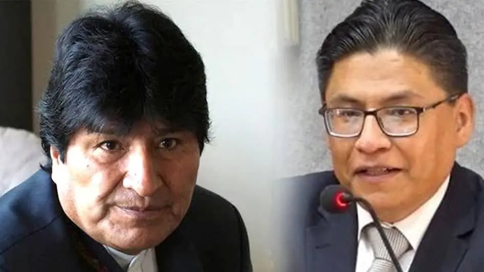 El expresidente Evo Morales y el ministro Iv&aacute;n Lima (d). OPINI&Oacute;N