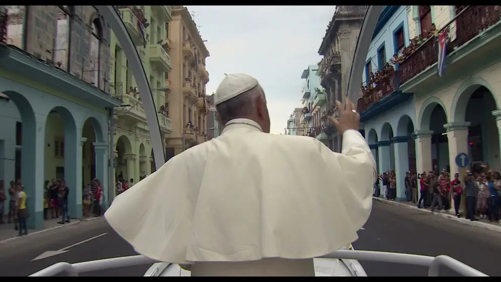 El papa Francisco en un fotograma de "In viaggio".   EFE