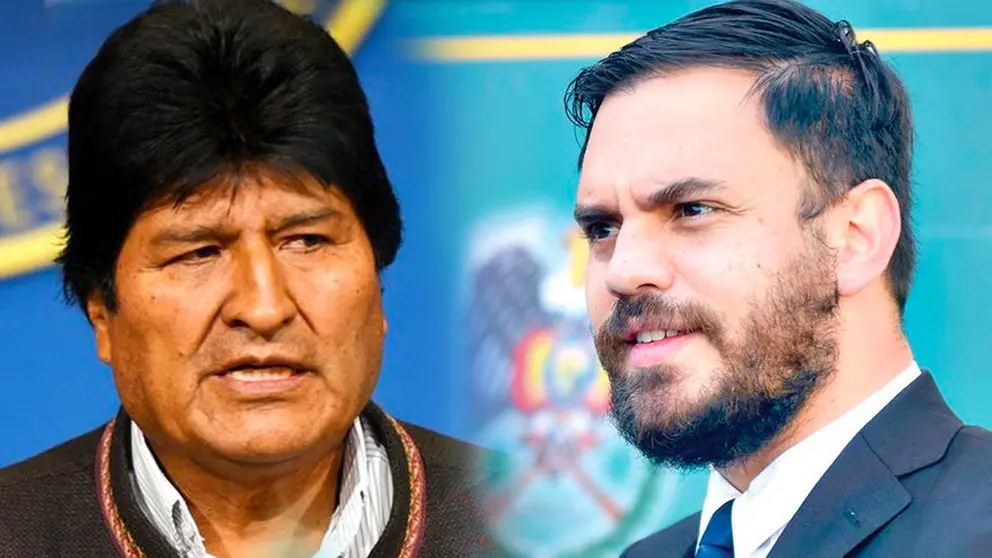 El l&iacute;der masista Evo Morales (i) al lado el ministro de Gobierno Eduardo Del Castillo.