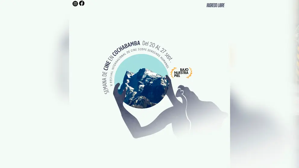 Afiche de la Semana de Cine en Cochabamba. Bajo Nuestra Piel